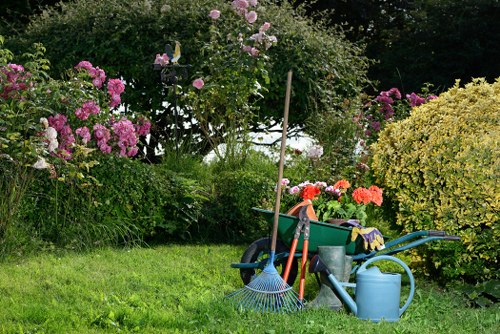 Professional jet wash service equipment used on a residential surface