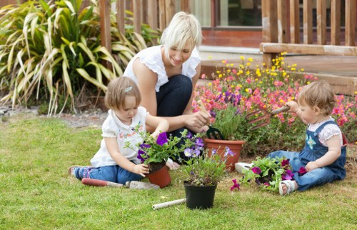 Eco-friendly cleaning measures during a jet wash service