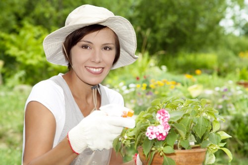 Technician operating eco-friendly cleaning equipment